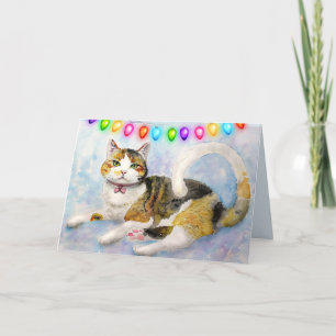 TARJETAS DE NAVIDAD DE GATO CALICÓ (TORTIE)