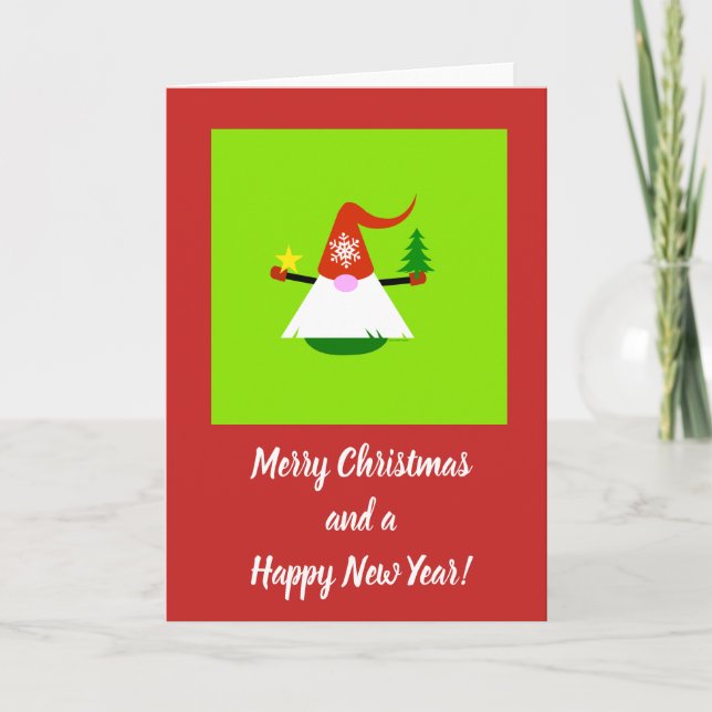 Tarjetas de Navidad de Gnomos (Anverso)