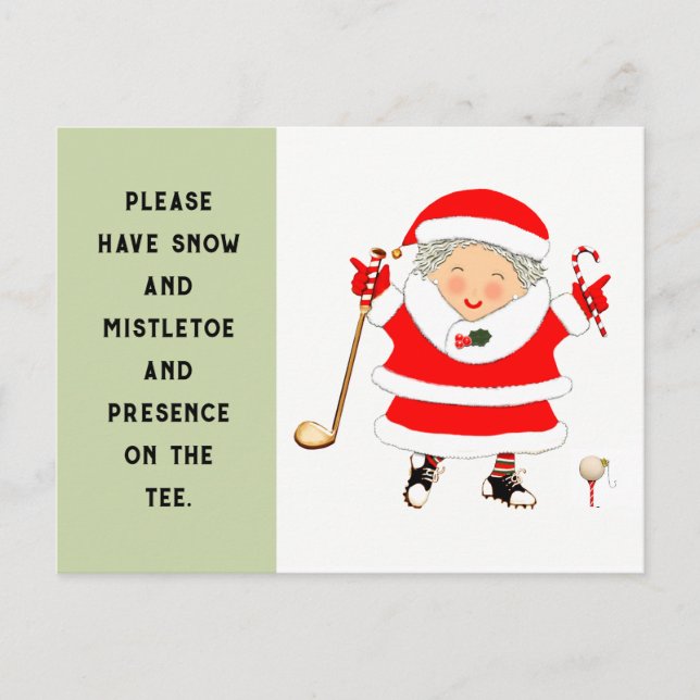 Tarjetas de Navidad de Golf (Anverso)