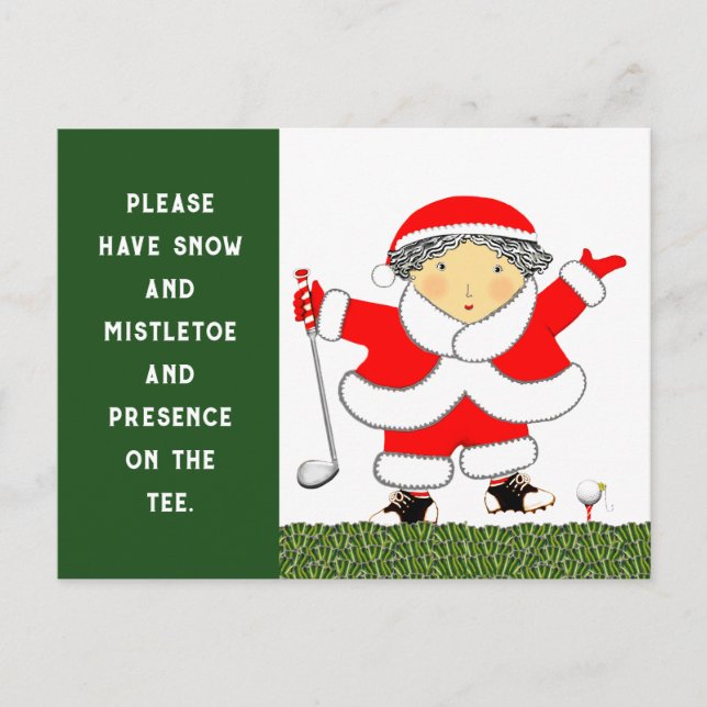 Tarjetas de Navidad de Golf (Anverso)