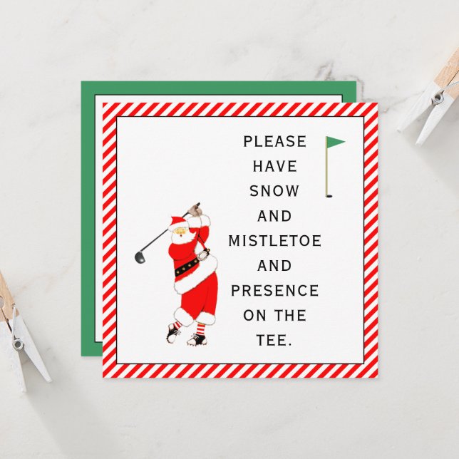 Tarjetas de Navidad de Golf (Anverso/Reverso In Situ)