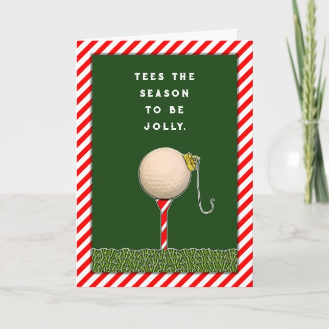 Tarjetas de Navidad de Golf (Anverso)