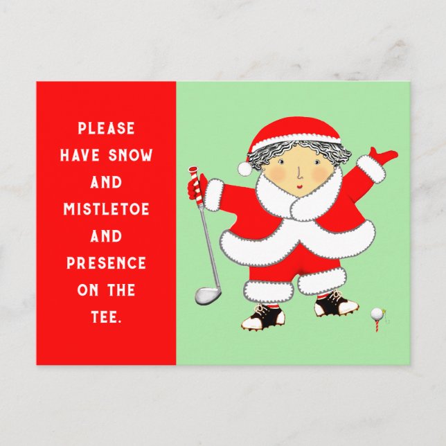 Tarjetas de Navidad de Golf (Anverso)