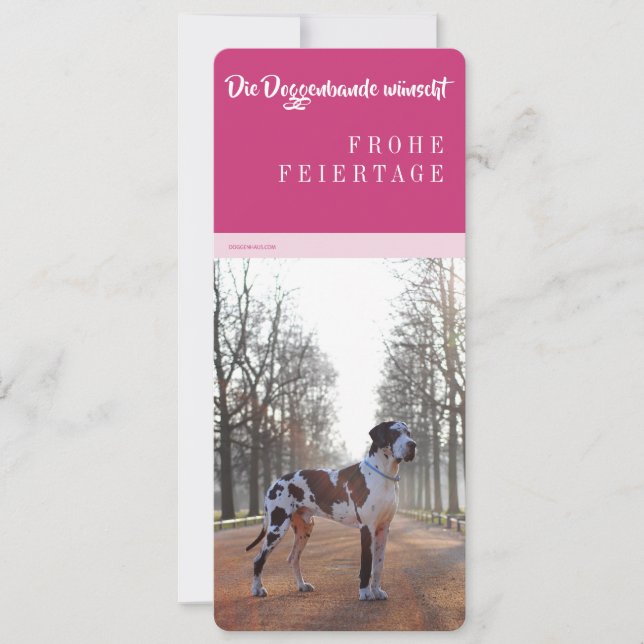 Tarjetas de Navidad de Gran Danés (Anverso)