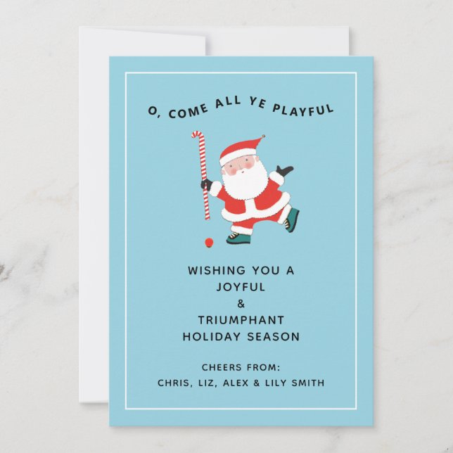 Tarjetas de Navidad de Hockey sobre Césped (Anverso)