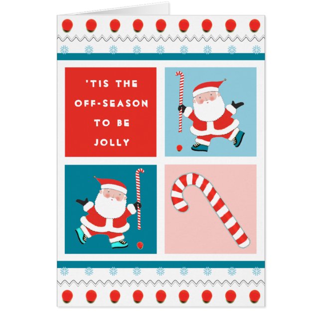 Tarjetas de Navidad de Hockey sobre Césped (Frente)
