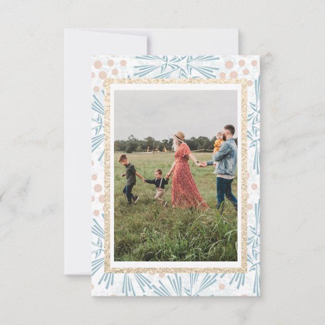 Tarjetas de Navidad de invierno en oro (Anverso)