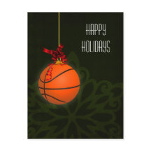 Tarjetas de Navidad de jugador de baloncesto