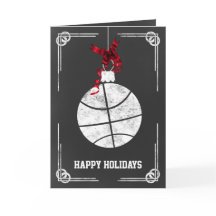 tarjetas de Navidad de jugador de baloncesto en pi