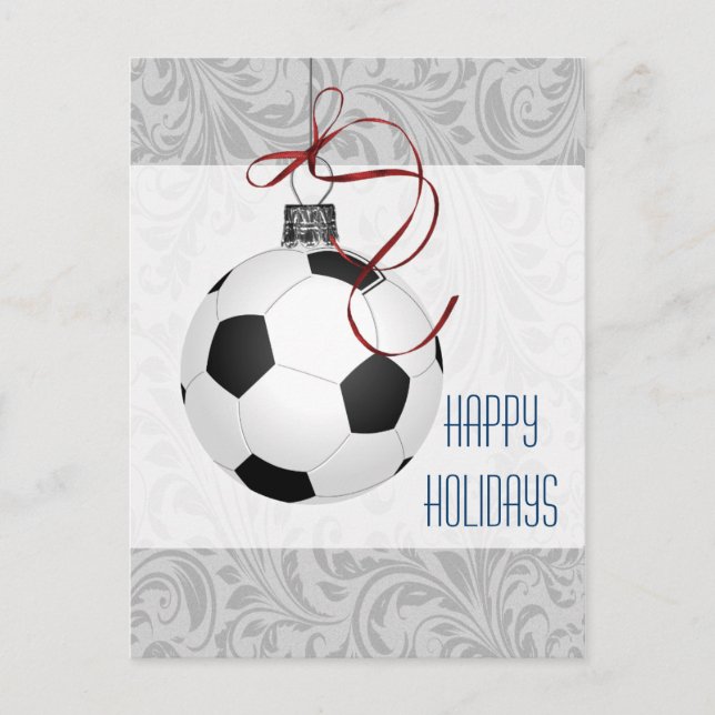 tarjetas de Navidad de jugador de fútbol (Anverso)