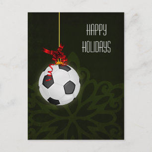 tarjetas de Navidad de jugador de fútbol