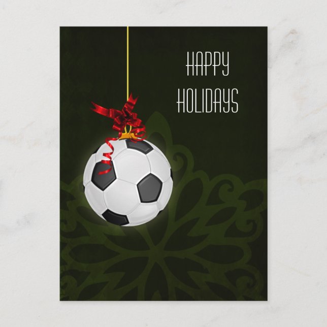 tarjetas de Navidad de jugador de fútbol (Anverso)