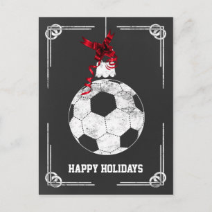 Tarjetas de Navidad de jugador de fútbol de pizarr