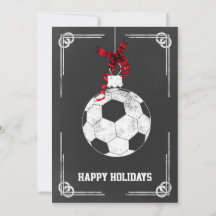tarjetas de Navidad de jugador de fútbol de pizarr