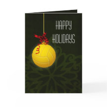 Tarjetas de Navidad de jugadora de voleibol