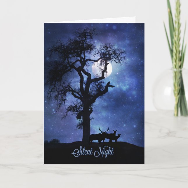 Tarjetas de Navidad de la naturaleza de la fauna, (Anverso)