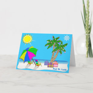 Tarjetas de Navidad de la playa de la Florida con