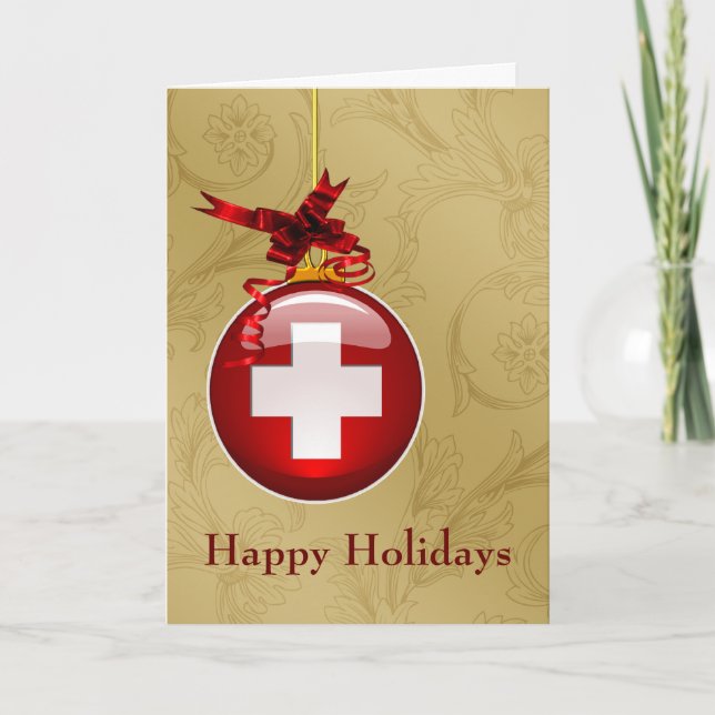 tarjetas de Navidad de la profesión médica signo d (Anverso)
