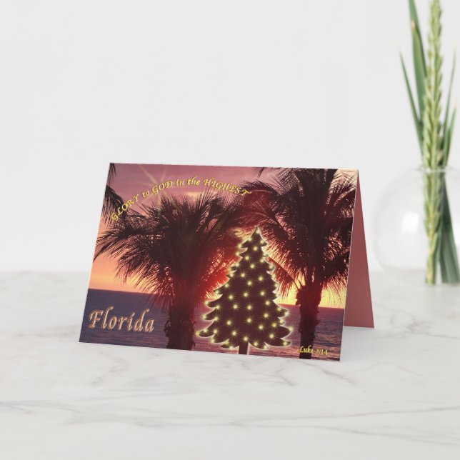 Tarjetas de Navidad de la puesta del sol de la (Anverso)