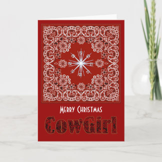 Tarjetas de Navidad de la vaquera