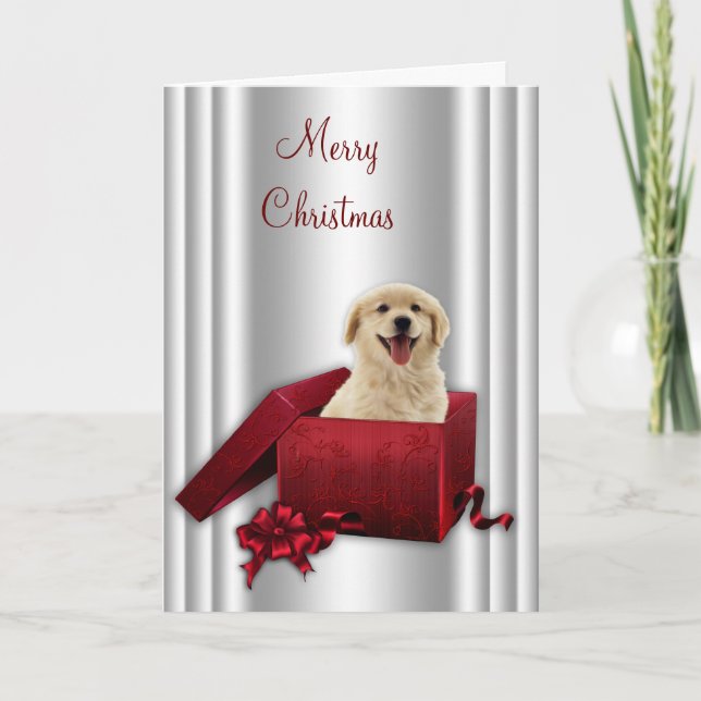 Tarjetas de Navidad de Labrador Retriever Dorado (Anverso)