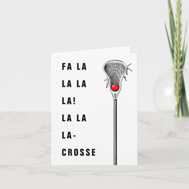 Tarjetas de Navidad de Lacrosse (Anverso)