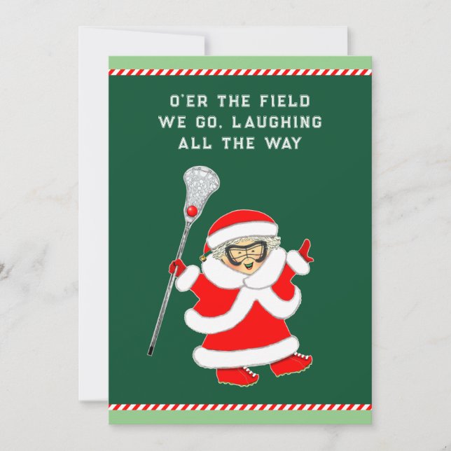 Tarjetas de Navidad de Lacrosse (Anverso)