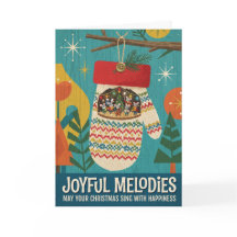 Tarjetas de Navidad de melodías alegres