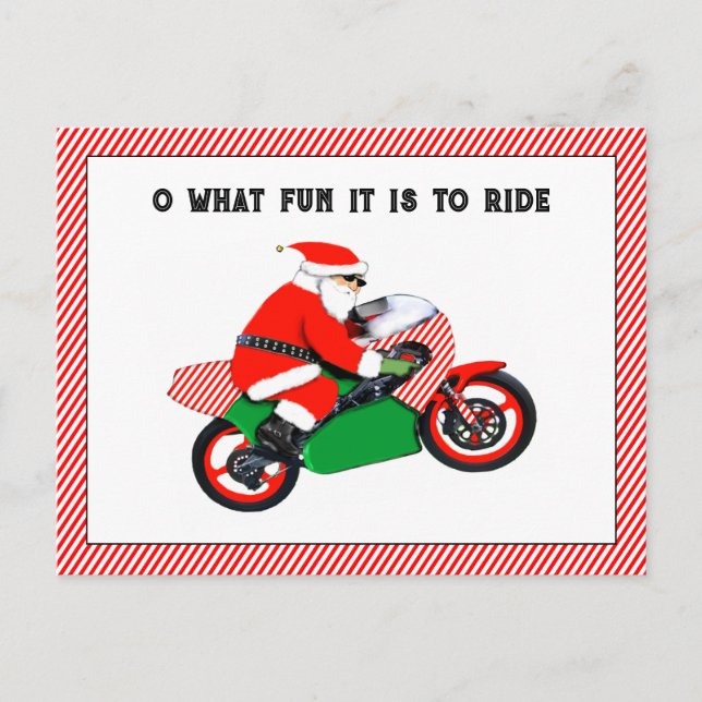 tarjetas de Navidad de motocicleta (Anverso)