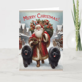 Tarjetas de Navidad de Newfs con San Nicolás Antig