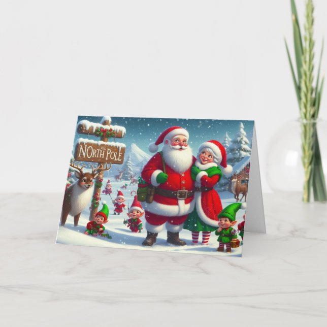 Tarjetas de Navidad de Papá Noel (Anverso)