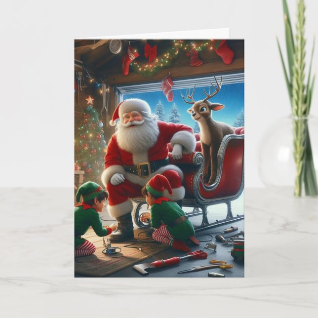 Tarjetas de Navidad de Papá Noel (Anverso)