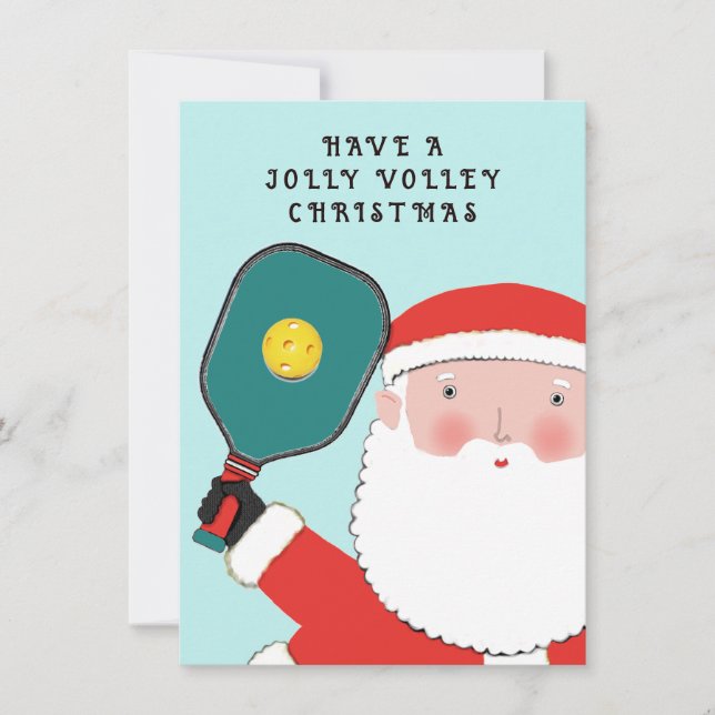 Tarjetas de Navidad de Pickleball (Anverso)