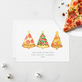 Tarjetas de Navidad de Pizzas Alegres
