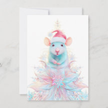 Tarjetas de Navidad de Rata Hermosas