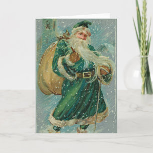 Tarjetas de Navidad de Santa Claus Retro