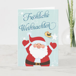 Tarjetas de Navidad de Santa Fröhliche Weihnachten