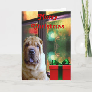 Tarjetas de Navidad de Shar-pei del chino