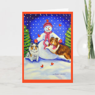 Tarjetas de Navidad de Sheepdog Shetland