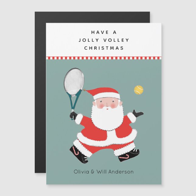 Tarjetas de Navidad de tenis (Anverso/Reverso)