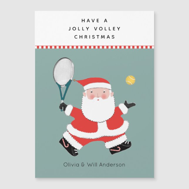 Tarjetas de Navidad de tenis (Anverso)