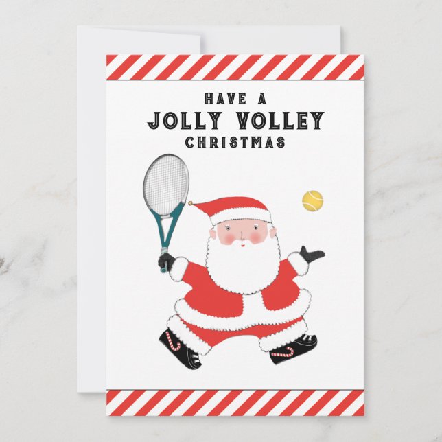 Tarjetas de Navidad de tenis (Anverso)
