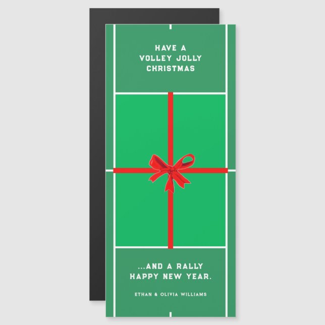 Tarjetas de Navidad de Tenis Creativas (Anverso/Reverso)