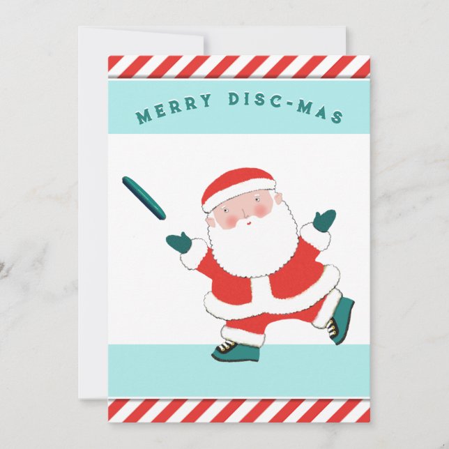 Tarjetas de Navidad de Ultimate Frisbee (Anverso)