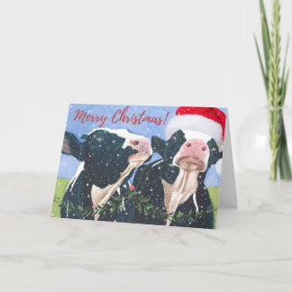 Tarjetas de Navidad de vaca