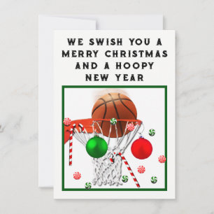 Tarjetas de Navidad de vacaciones de baloncesto