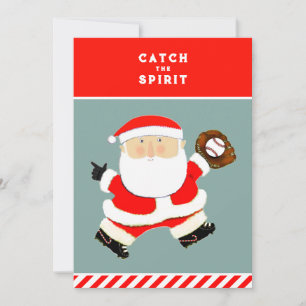 Tarjetas de Navidad de vacaciones de béisbol