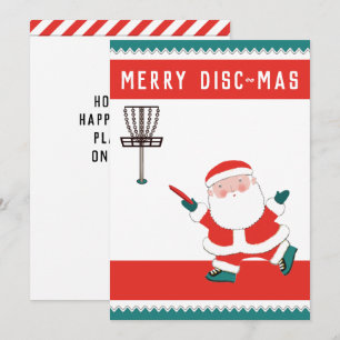 Tarjetas de Navidad de vacaciones de Disc Golf