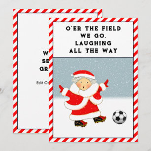 Tarjetas de Navidad de vacaciones de fútbol