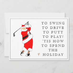Tarjetas de Navidad de Vacaciones de Golf
